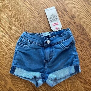 NWT Sz 18m Levi’s Medium Blue Wash Girlfriend Shorty Short Adjustable Waist